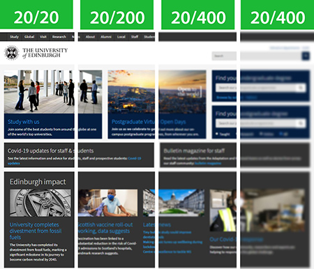vision impairments example